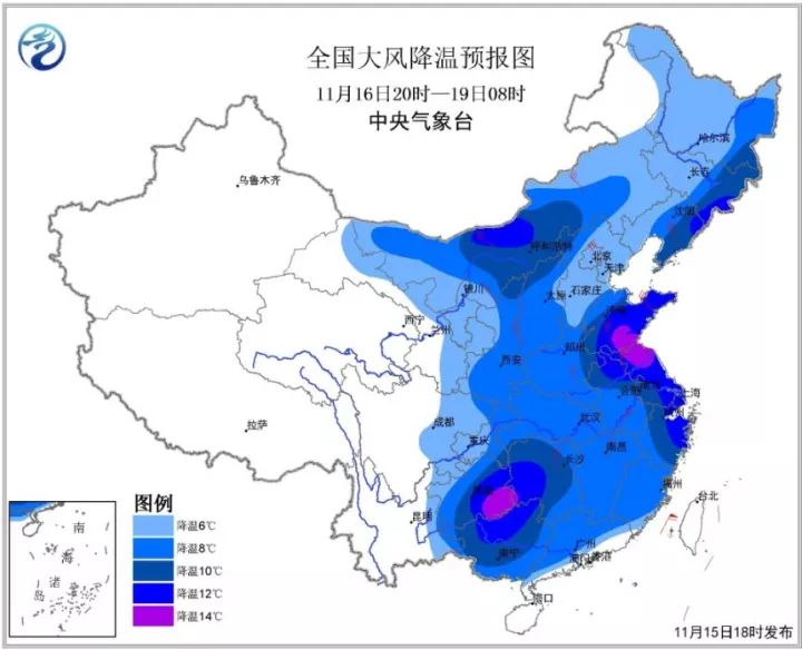 浙江气温骤降在即，冷空气来袭，气温大跳水启动