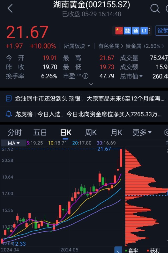 湖南黄金首板涨停引发市场热议与投资者关注焦点话题